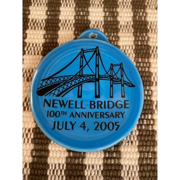 Fiesta Newell Bridge 100th Ann Ornament in Peacock | Fiestaware 2005 Limited Ed - Picture 1 of 5